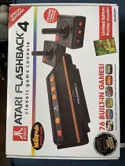 OFFICIAL SEALED 2600 Series ATARI Flashback 4 Classic *76* Games in one Console