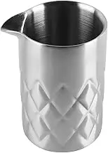 VOANZO 540ml Cocktail Mixing Glass 304 Stainless Steel Martini Stirring Glass Seamless Glass Shaker with Weighted Bottom, Mixing Glass for Bartenders