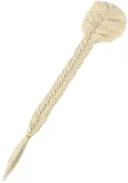 HONITANO Long Fishtail Braid Ponytail Extension Drawstring Synthetic Hair Wig with Clips for All Head Comfortable and Natural Look Beige