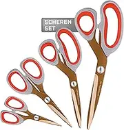 Jumbo Pack Copper Red Titanium Coated Scissors (23.5cm, 20.5cm, 17.5cm and 13.5cm)