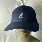 Kangol Hat Blue Wool Flex Fit Stretch Baseball Cap Logo L/XL Mens