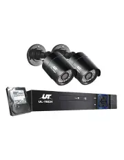 UL-tech CCTV Security System 4 Channel DVR 2 Cameras 1TB Hard Drive