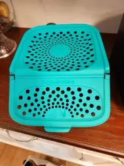 TUPPERWARE Small Onion And Garlic Smart Keeper Black & Teal BRAND NEW