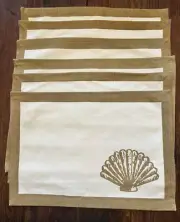 Set of Six (6) Elegant Vintage Cutwork and Embroidered Floral Placemats - New