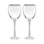 kate spade new york Cheers To Us Sweet and Dry Wine Glasses, Set of 2