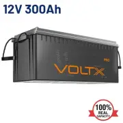 VoltX 12V 300Ah Lithium Battery Iron Phosphate LiFePO4 Rechargeable RV Camping