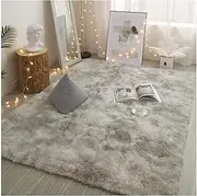 Nordic Style Faux Fur Rug Tie-Dyed Bedroom Rug Plush Carpet for Bedroom Rug for Bedroom Kitchen