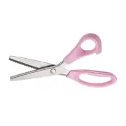 Sewing Scissors Stainless Steel Serrated Craft Shears Pink