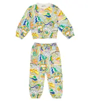 [Stella McCartney Kids] Stella McCartney Kids Printed cotton sweatshirt and sweatpants set Y 3 multicoloured