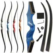 20-60lbs 60" Takedown Recurve Bow Wooden Bow Handle Archery Hunting Target LH RH
