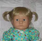 Playhouse BABY BAILEY Doll Wig 12/13" BLONDE Short Little Ponytails No Part NWT