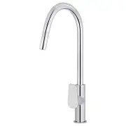 Round Paddle Piccola Pull Out Kitchen Mixer, Polished Chrome