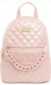Betsey Johnson - Luv Betsey Chain Trim Backpack - Metallic Blush