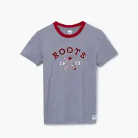 在飛比找蝦皮購物優惠-Roots 女裝 小木屋系列短袖T恤 灰XS 高雄自取