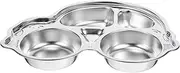 CATIEBYE 304 Stainless Steel Boys and Girls Snack Tray Divided Plate Set for Lunch Dinnerware Set for Ages