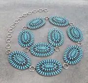 Western Epoxy Concho Belt With Turquoise