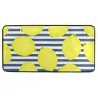 Kitchen Rugs Yellow Lemons with Blue Stripes Design Non-Slip Soft Kitchen Mat...