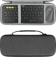 Geekria Hard Travel Carrying Case, Compatible with Logitech K380s/K380 + M355/M350s, Keyboard and Pebble Mouse Combo Protective Travel Bag (Dark Gray)