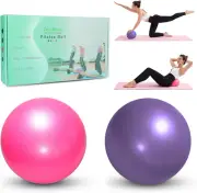 2 Pcs Pilates Ball 23Cm Small Exercise Ball Stability Ball for Yoga Barre Core T