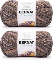 [Bernat] Symphony Brocade Yarn - 2 Pack of 225g/8oz - Wool Blend - 5 Bulky - 309 Yards - Knitting/Crochet