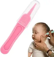 Obesntln Nose Cleaning Tweezers, Kid Booger Picker, Round Head Ear Nose Cleaner Clip, Safe and Easy Nose and Ear Device with Transparent Cover, Relieves Nasal Congestion