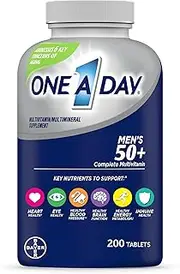 ONE A DAY Men’s 50+ Healthy Advantage Multivitamin, Supplement with Vitamins A, C, E, B6, B12, Calcium and Vitamin D, 200 Count