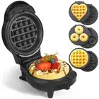 Mini Waffles Maker with 6 Removable Plates, 3 in 1 Small Waffle Maker Mini- W...