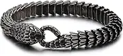 [Kalen] Retro Snake Link Chain Bracelet Vintage Old Metal Finishing,Stainless Steel Bracelet for Man
