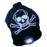 Beanie Skull 2-in-1 LED Knit Cap Premium Headwear Built in Light 100% Acrylic