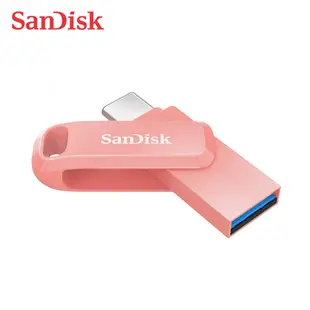 SanDisk Ultra GO 蜜桃橘 OTG 旋轉隨身碟 64G (SD-DDC3-PC-64G)