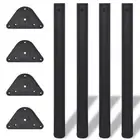 Adjustable Black Table Legs Set of 4 for DIY Furniture Modern Style