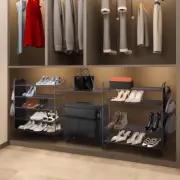 6 Shoe Pockets 5-Layer Stackable Shoe Rack, Easy Assembly Storage