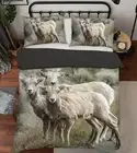3D Goat Antelope O24 Animal Bed Pillowcases Quilt Duvet Cover Set Queen King Amy