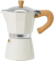 Espresso Maker Moka pot 3 espresso Cup - 5 oz, White - Cuban Stove top coffee maker Moka Italian greca coffee maker brewer percolator (White)