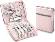 26 PCS Professional Nail Clippers Pedicure Kit Nail Cutter Scissor Cuticle Nipper Nails Tool Foot Face Grooming Kit Manicure Set,T2
