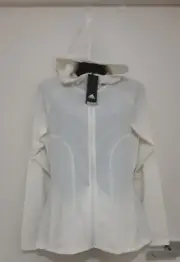 SIZE M WOMEN'S CREAM COLOR FREE LIFT WOVEN CLIMALITE HOODIE ADIDAS JACKET