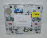 Wendy Bellissimo Trucks and Dinosaurs Pattern Twin Size Sheet Set