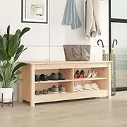 Shoe Bench 110x38x45.5 cm Solid Wood Pine Shoe Storage