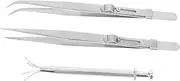 1Set Heavy Duty Stainless Steel Multi Use Tweezers for Jewelry Crafting Bead Picking and Stamping Durable Lightweight Easy to Clean for Jewelry Making