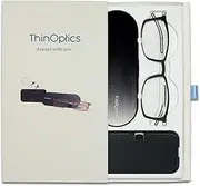 ThinOptics Reading Glasses Gift Set | Frontpage Brooklyn Reading Glasses + Universal Pod Readers | Black Frame 1.00 Strength