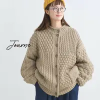 在飛比找樂天市場購物網優惠-綺丹尼 日本journe緹花蓬鬆毛衣外套 2色 J11868