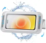Shower Phone Holder Waterproof with Speaker Holes Louder Sounds Wall Mount Cell