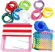 Potholder Weaving Loops,Potholder Loop Knitting Kit | Art Craft Accessories with 8 Rainbow Colors for 3+ Years Old Boys Girls Kids Toddler