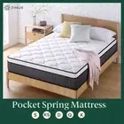 Zinus Queen Double King Single Mattress Euro top Pocket Spring Medium Firm Foam