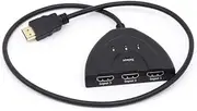 HDMI Splitter, HDMI 3 in 1 Splitter Switch Cable Adapter Switcher Distribution Hub Full HD 1080P for Supports Switch, PS4, X-Box, HDTV, Laptop, PC