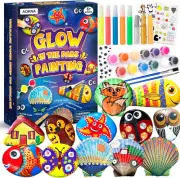 Sea Shell & Rock Painting Kit Glow in the Dark Creative Craft Kits Art Supplies
