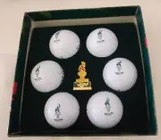 1996 ATLANTA OLYMPIC GAMES TOP FLITE GOLF BALL SET & COLLECTIBLE TORCH LAPEL PIN