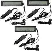 SUPVOX 3pcs Led Digital Display Car Thermometer Weather Monitor Auto Digital Clock Temperature Monitor Indoor/Outdoor Backlight Voltmeter