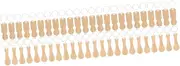 4sets Bamboo Key Ring Tokens Shopping Trolley Removers for Convenient Trolley Tokens with Unique Design for Keychains Everyday Use 12pcs*4