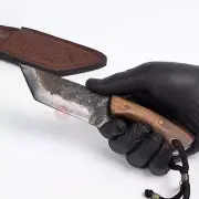Hand Forged Mini Tanto Style Knife for Hunters
